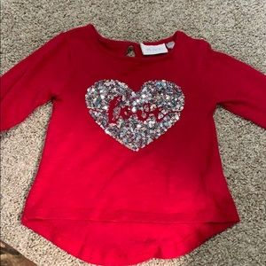 Girls long sleeve shirt with sparkles